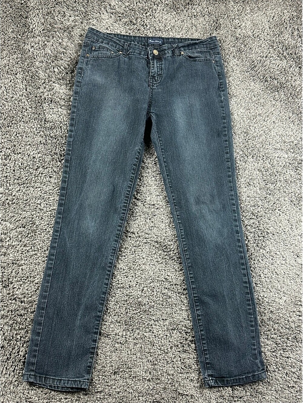 Blue Stitch Womens Jeans Size 11 Dark Wash Stretch Straight Leg Denim Pants
